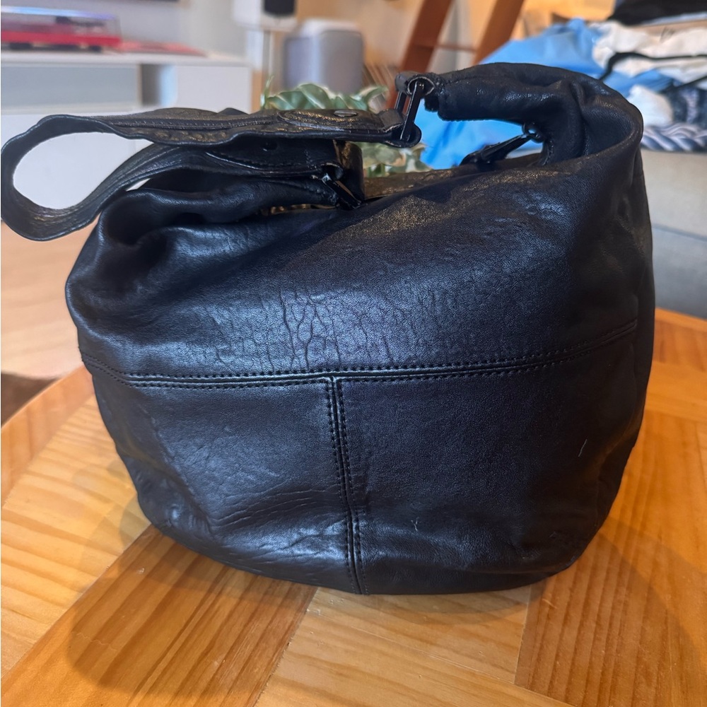 L.A.M.B. Black Leather Hobo Bag - Picture 2 of 6